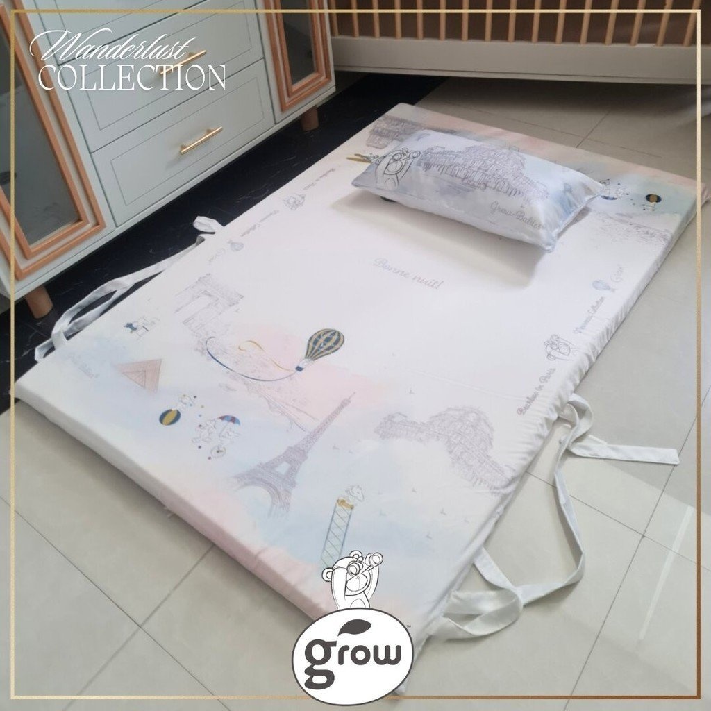 Grow  ที่นอนอนุบาล ชนิดปลอกผ้าซิลค์ ไส้ที่นอน memory