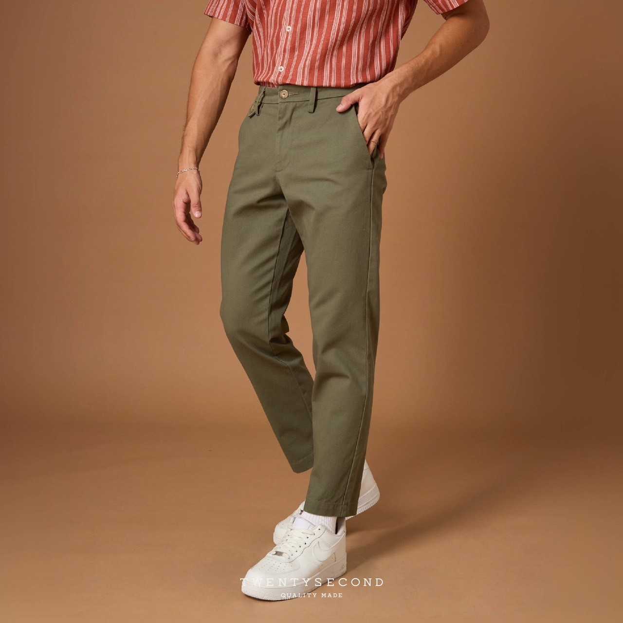 SMITH CHINO PANTS - OLIVE