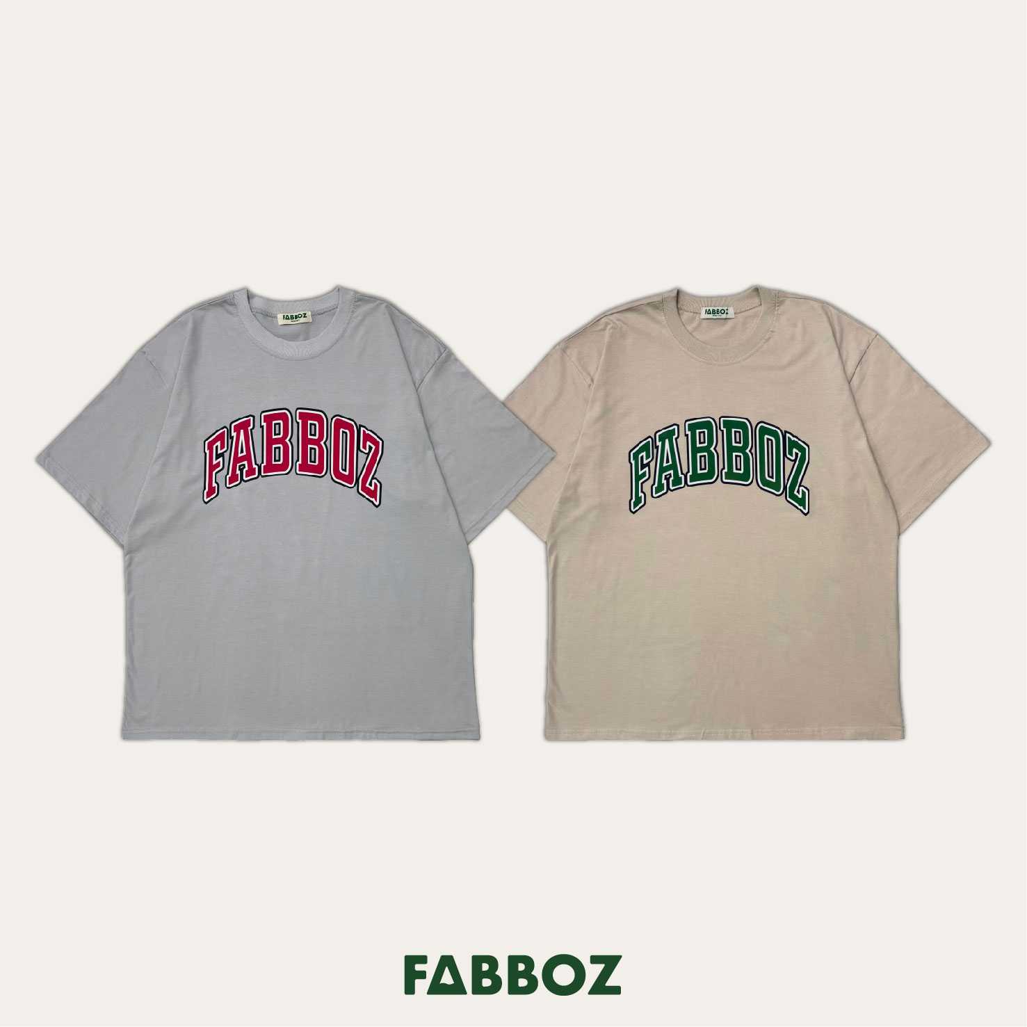 FABBOZ เสื้อโอเวอร์ไซด์คอตตอน