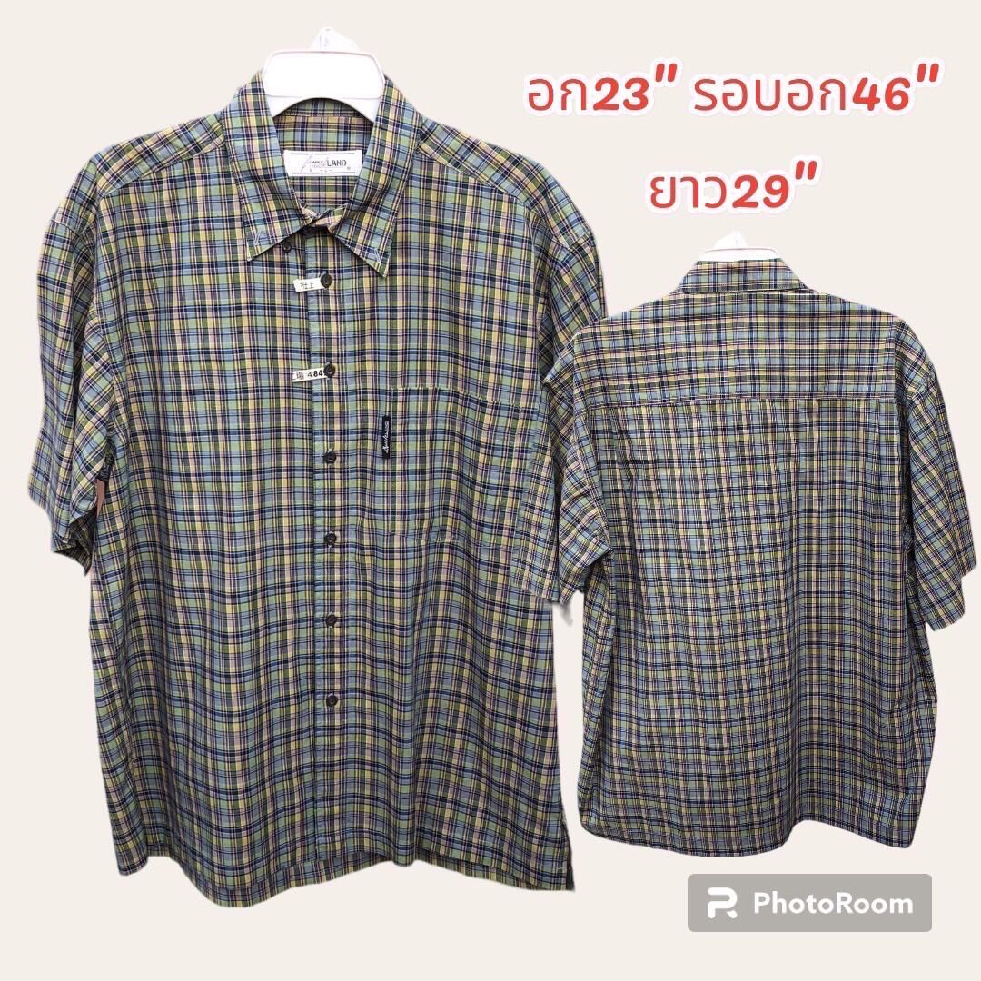 เสื้อเชิ้ตลายสก็อตแขนสั้น แบรนด์นอกนำเข้ามือ2 งานเกรดพรีเมี่ยม สินค้าพร้อมจัดส่ง