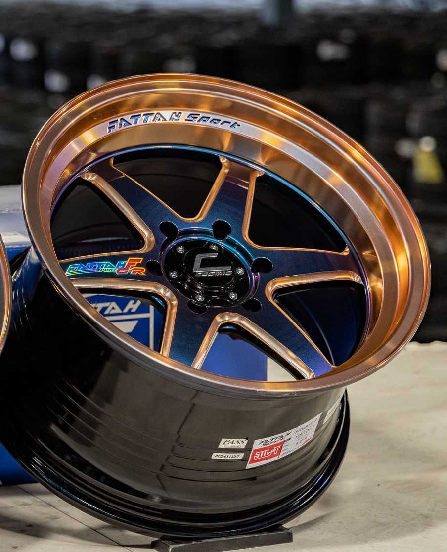 แม็กซ์ FATTAH/F6-R  18X10.5 6X139.7 ET30 CB.106 (POWERBLUE-LP(ROSEGOLD)-W(ROSEGOLD)+PLATE(Custom)