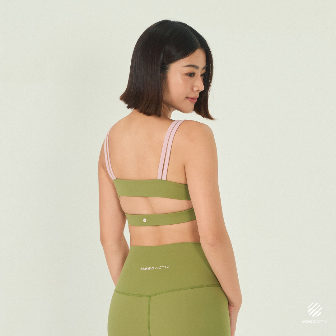 (LIMITED) ACTIV BRA TWO TONED - BUTTER FABRIC