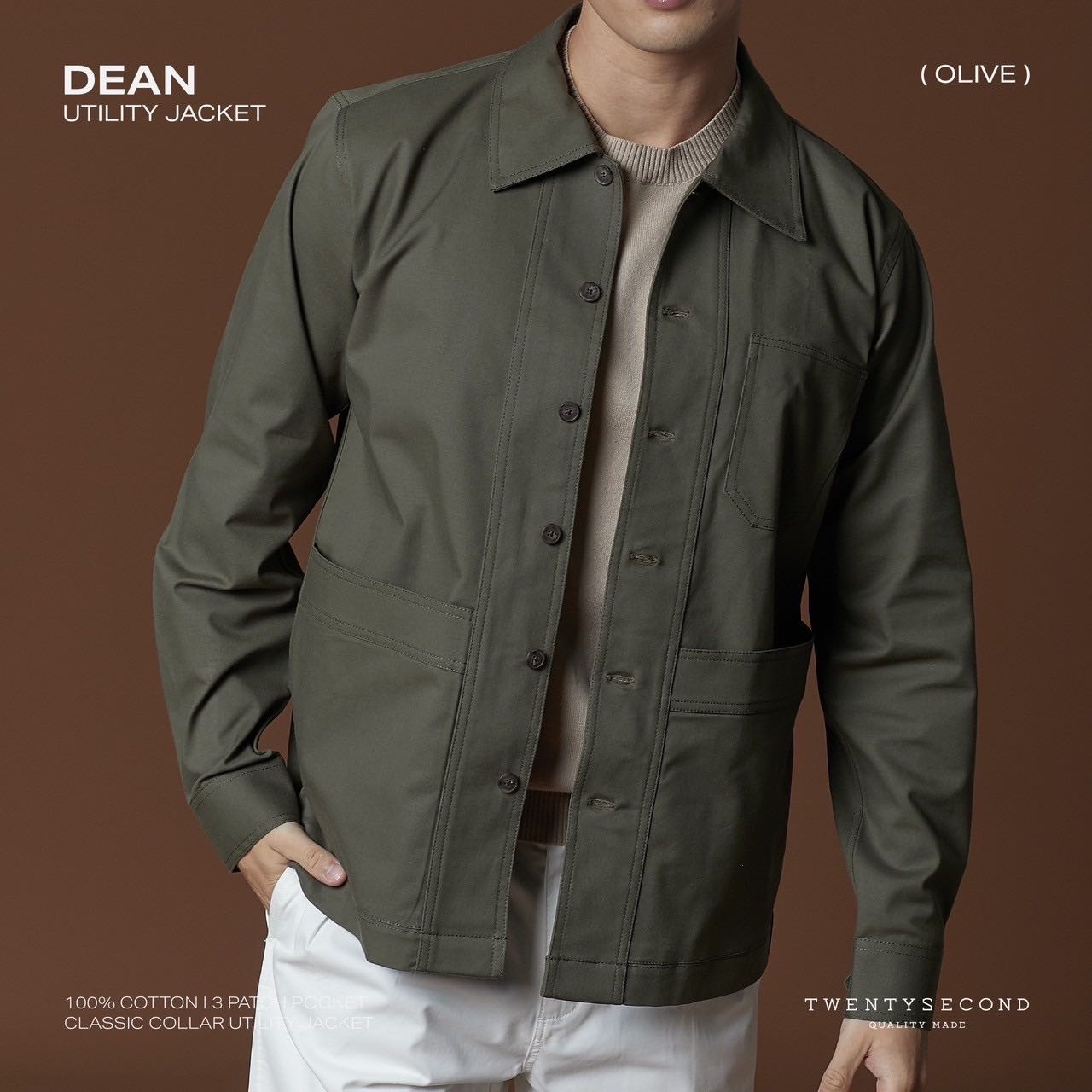 DEAN UTILITY JACKET - OLIVE