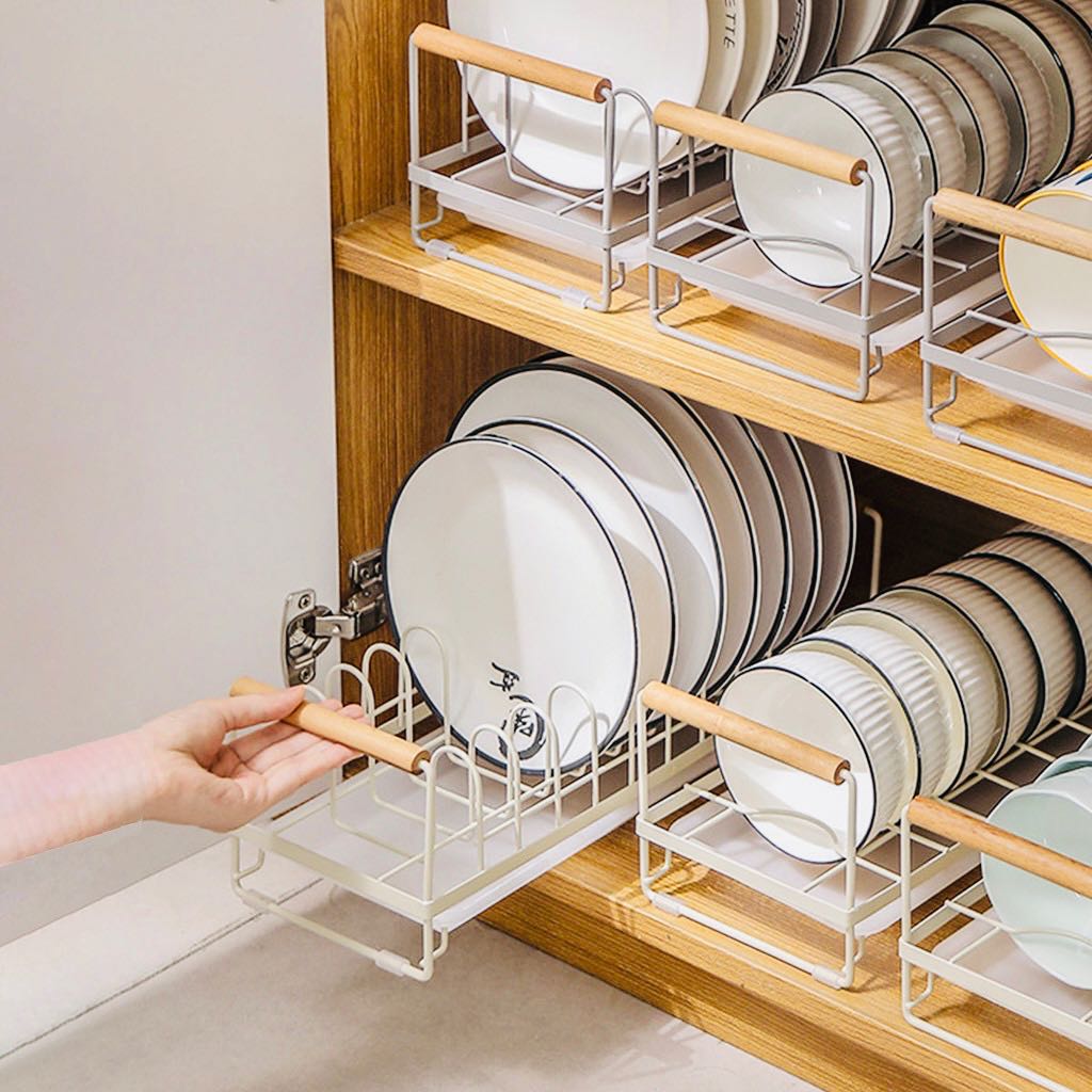 ✅ Wood Handle Dish Drainer Rack : COMPACT  ที่วางจาน รุ่นคอมแพค ขนาดกระทัดรัด