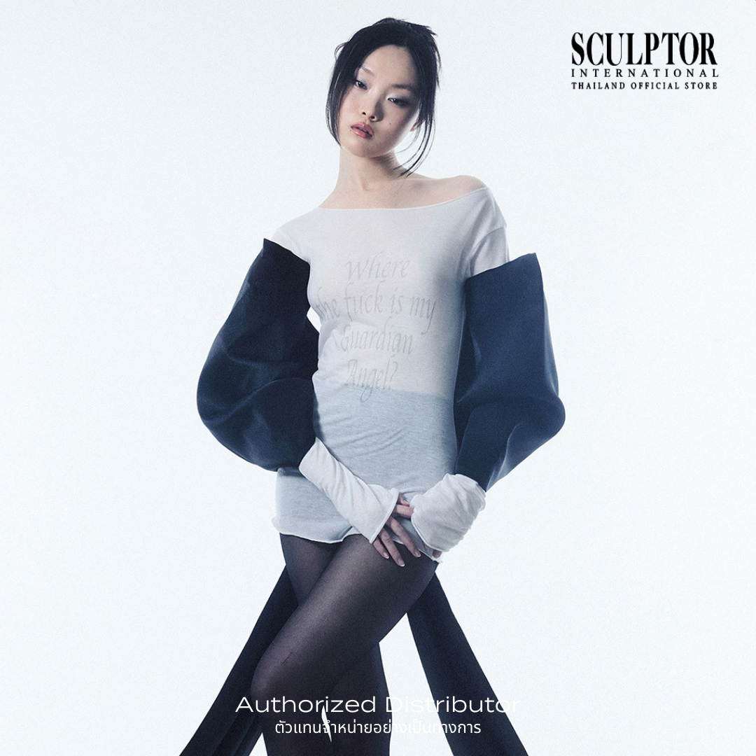 SCULPTOR® เสื้อยืด Lettering Tencel T-shirt