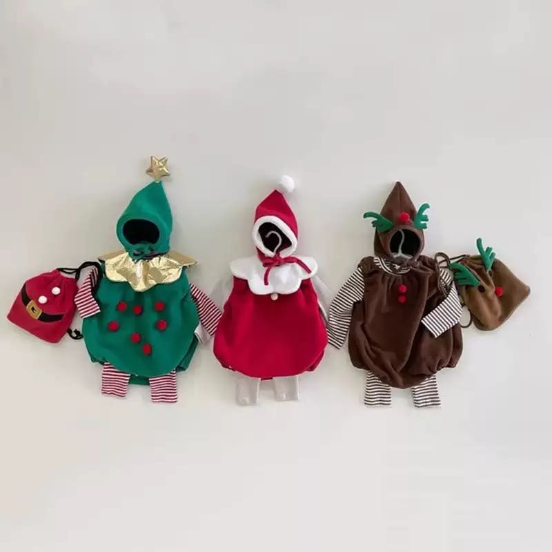 Preorder12-18วัน - Size66-90/ ชุดเซ็ต4ชิ้น  Christmas/ C2509