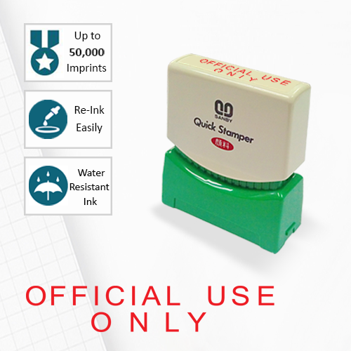 SANBY ตรายางสำเร็จรูป หมึกในตัว รุ่น QUICK STAMPER (S) O1R [OFFICIAL USE ONLY]