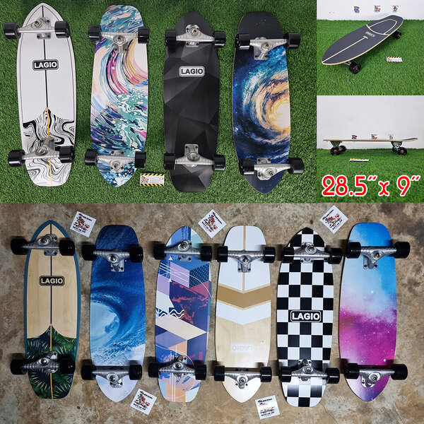 0221 Surf skate พร้อมเล่น ทรัค CX4 เลี้ยว 30องศา กว้าง9Inch สูง7cm บอร์ดหลายขนาด