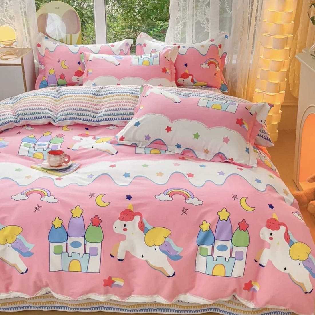 (ส่งฟรี) ❤ 490 บาท ชุดผ้าปูที่นอน+ผ้านวม