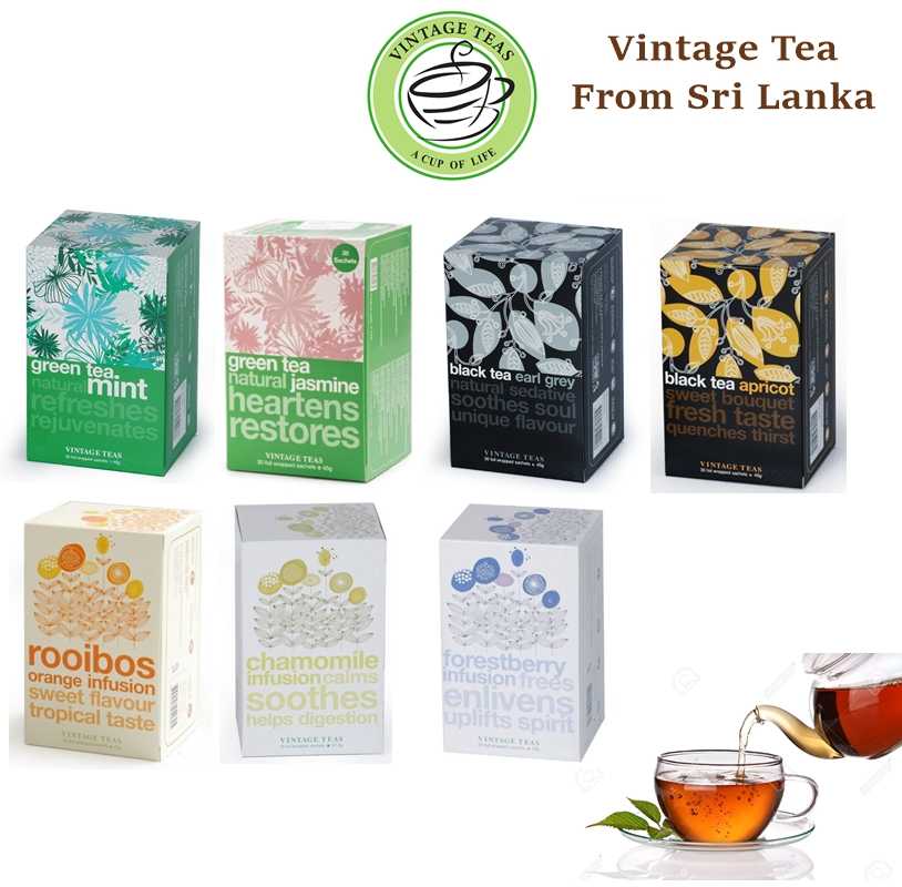 ชาซองวินเทจ Vintage Tea Bags from Sri-Lanka