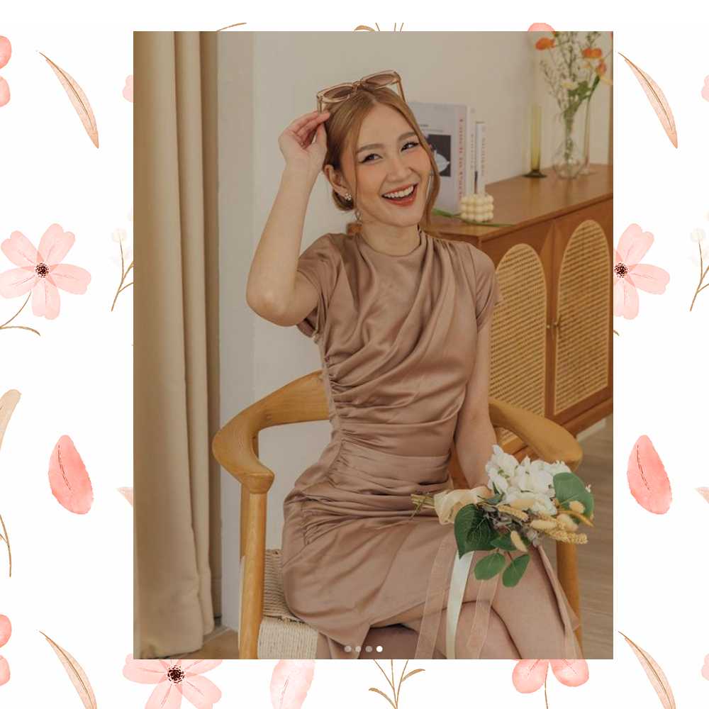 Thea Dress สีน้ำตาล Size S Size2XL Firrr Officials