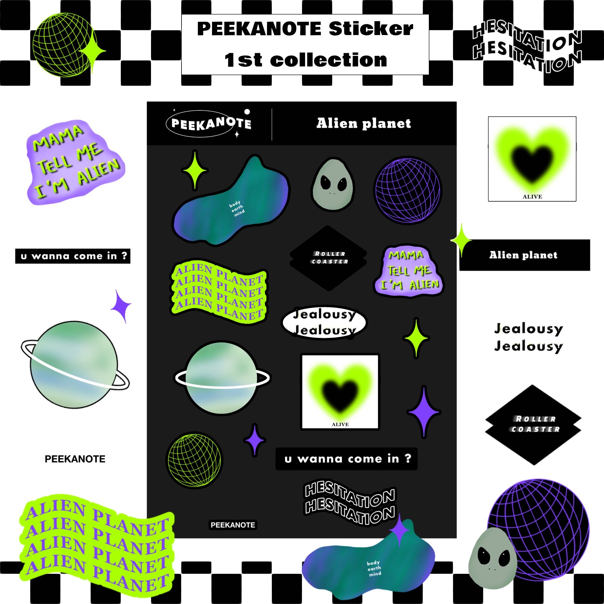 “Alien planet ” Sticker Collection