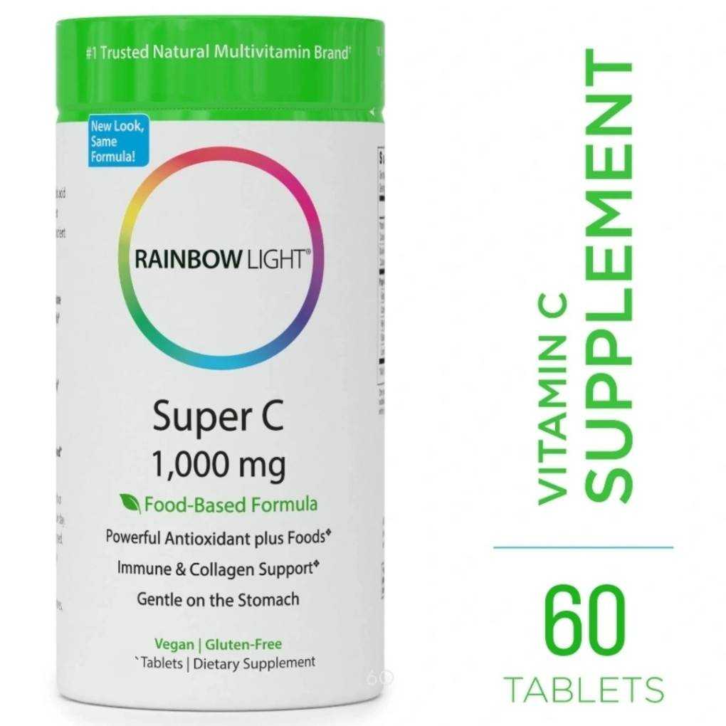 Rainbow light SuperC 1000mg วิตซี เน้นผิวใส 60 tablets