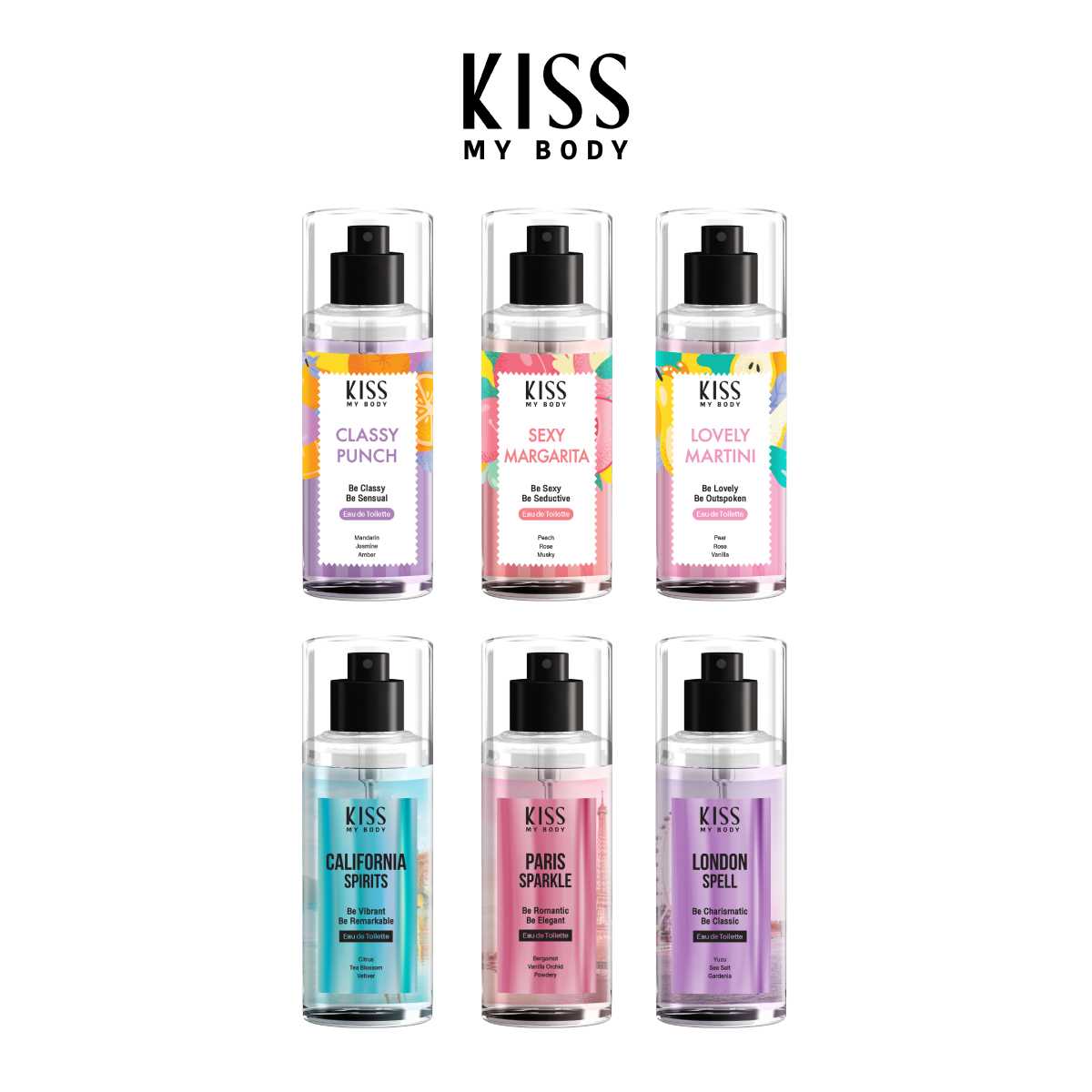 [แพ็คคู่] Perfume Mist Set เลือกกลิ่นได้ Kiss My Body Eau de Toilette 88 ml