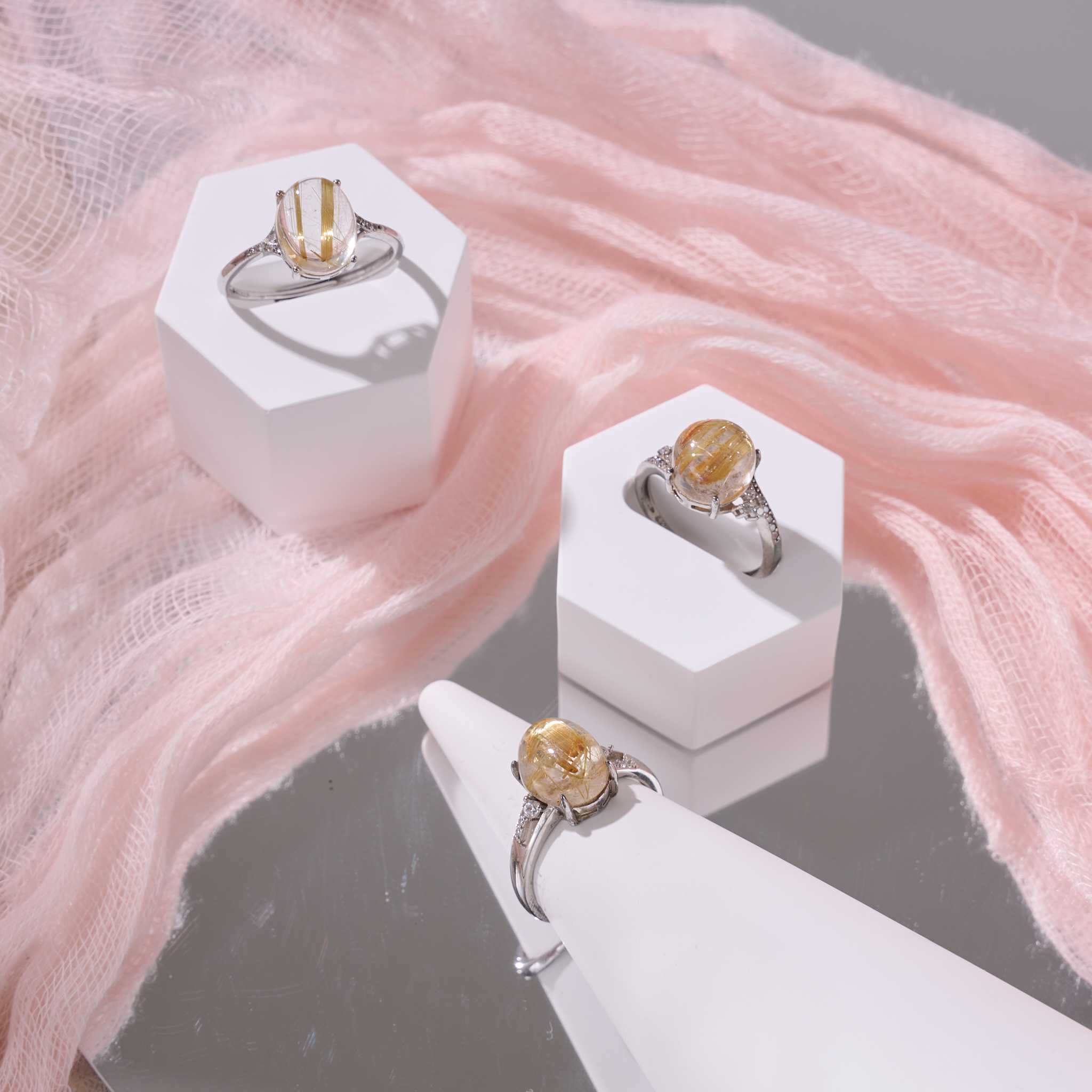 💍 แหวนคริสตัลพลังงาน  ✨💛ไหมทอง💛✨ เงินแท้ 92.5%