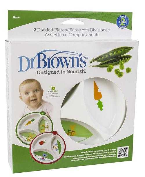 #จานอาหาร Dr.Brown's : DRB725# Divided Plates - 2 pk.