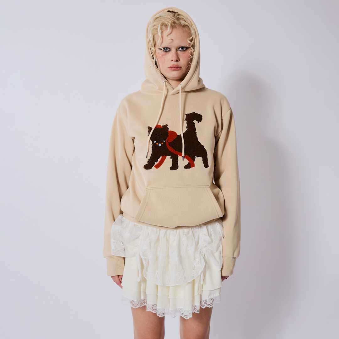 BLACKDOG BKK-AW2405-Cat hoodie-เสื้อฮู้ดปักลายแมว