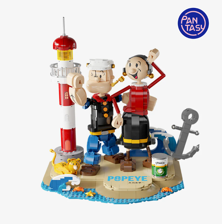 Popeye With Olive ตัวต่อพลาสติก รุ่นป๊อปอายกับโอลีฟ