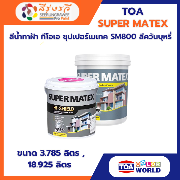 สีน้ำ ทาฝ้า ทีโอเอ ซุปเปอร์เมเทค SM800 สีควันบุหรี่