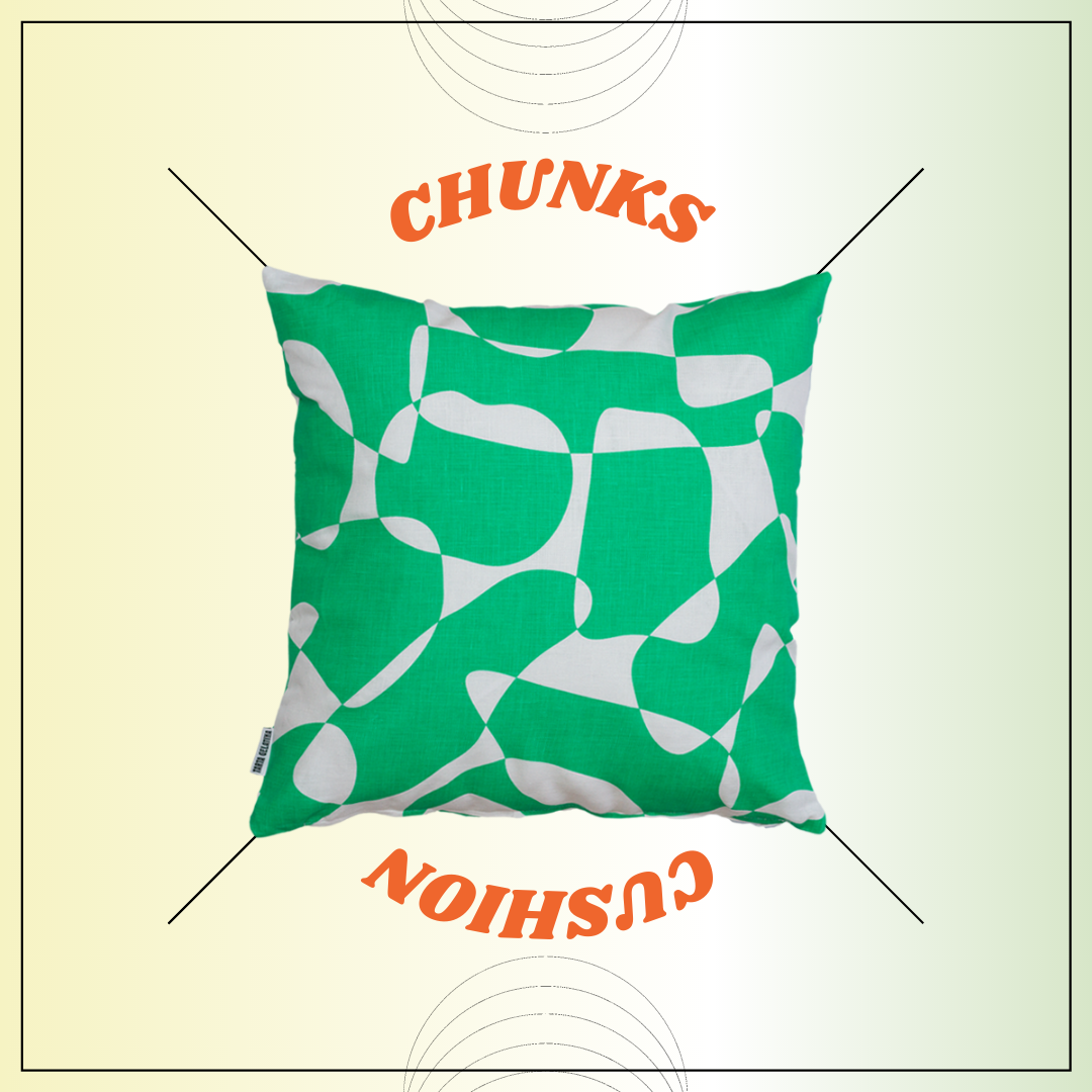 Chunks Cushion Cover - Green