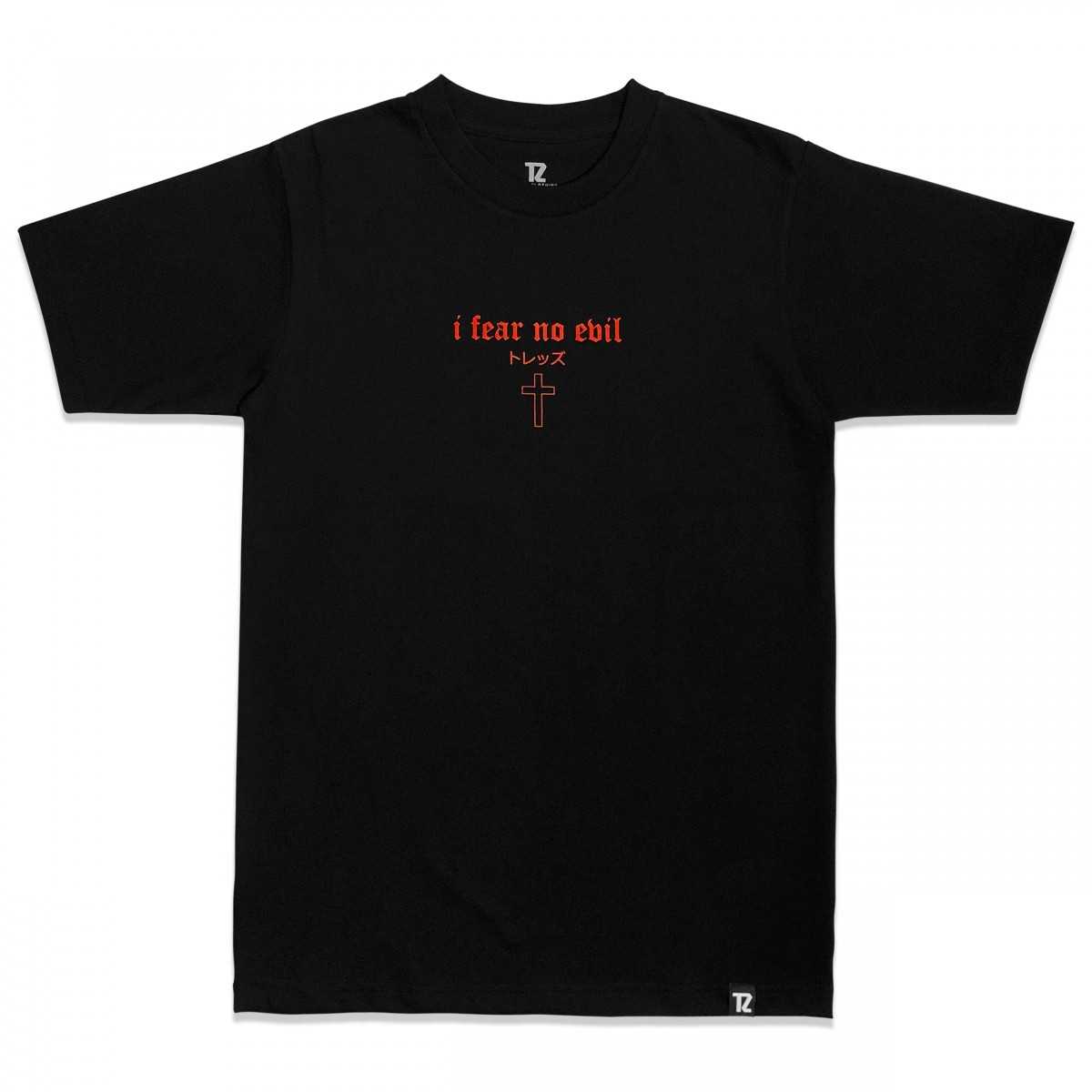 I FEAR NO EVIL SS TEE - BLACK/RED