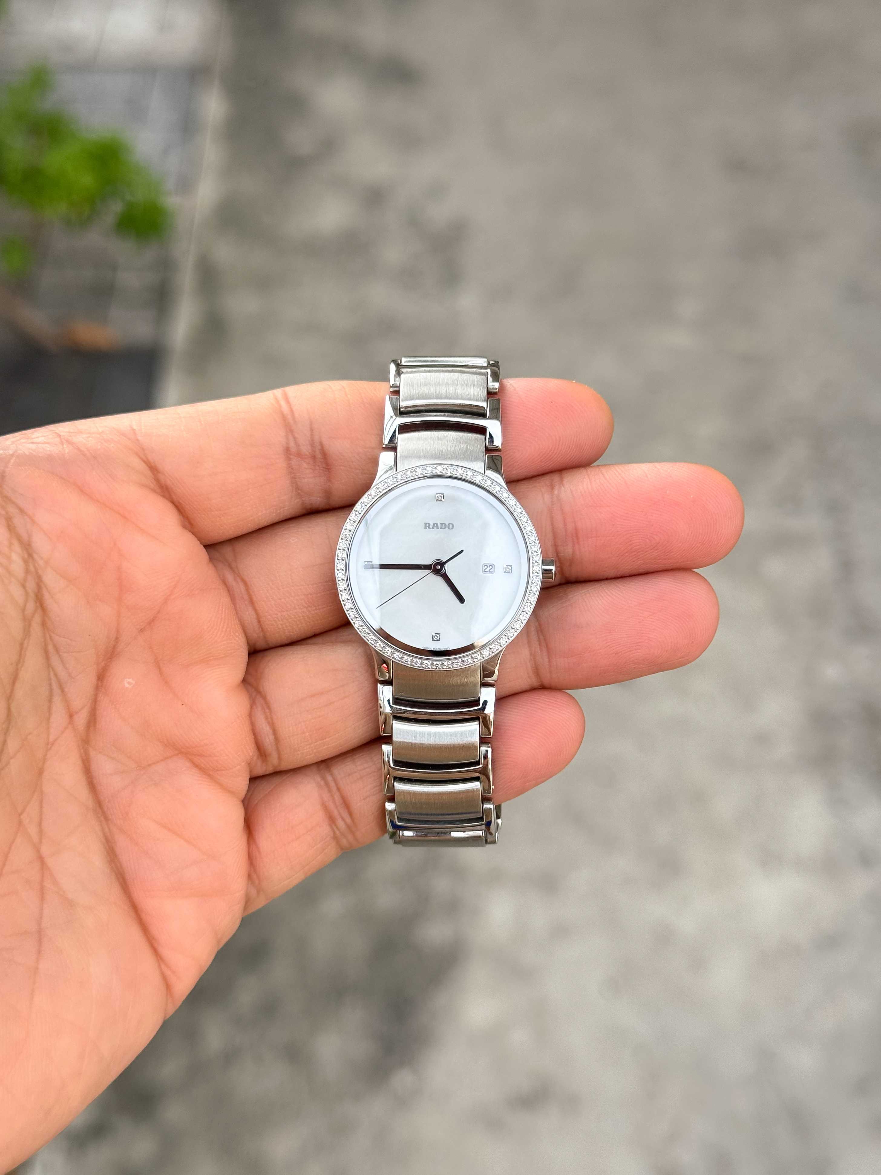 Rado Centrix Full Diamond Lady Size Quartz หน้ามุกขาว