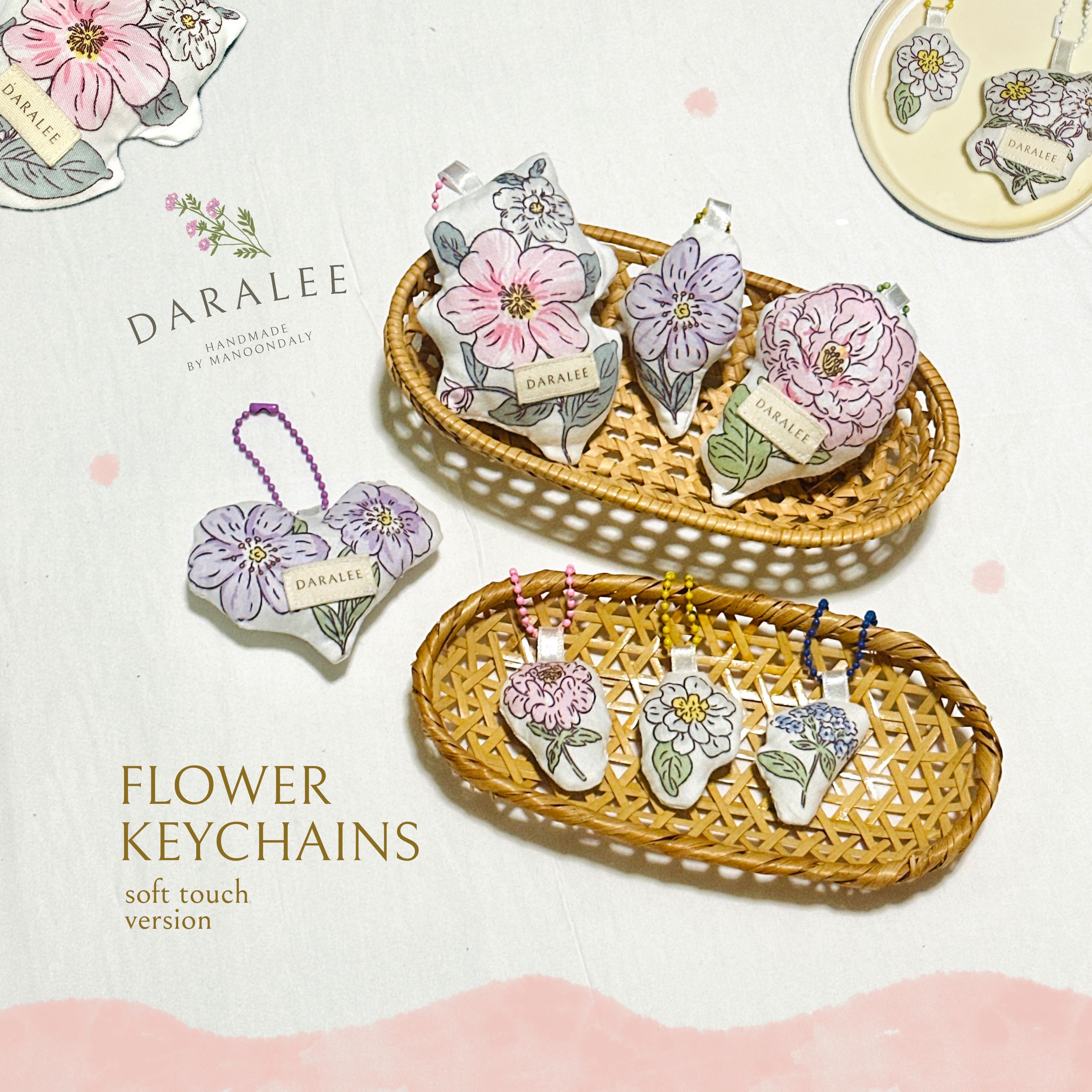 Flower Keychains | Soft Touch Version