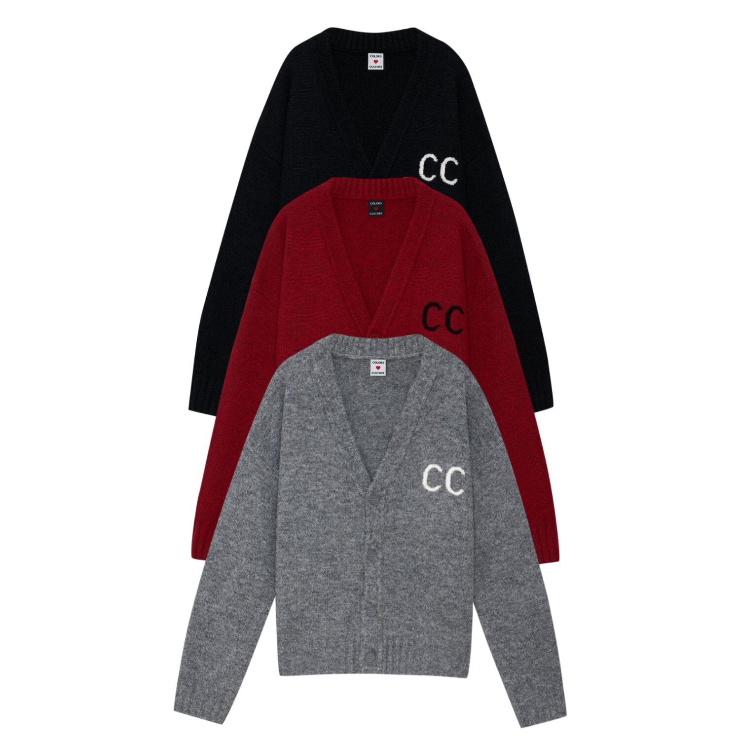 CC HAIRY KNIT CARDIGAN
