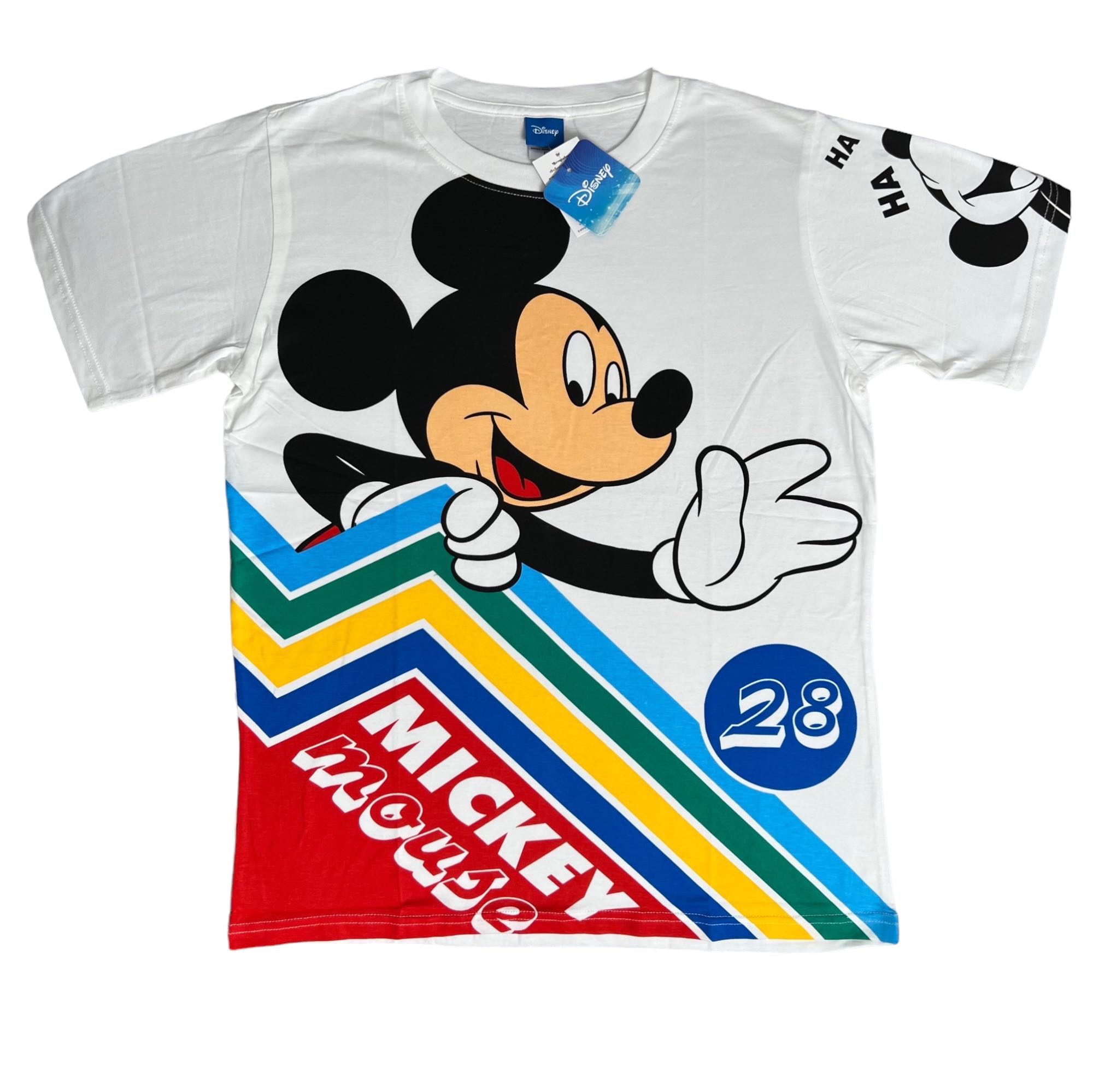 เสื้อยืด ลายมิกกี้ ลิขสิทธิ์แท้ รอบอก 38 นิ้ว