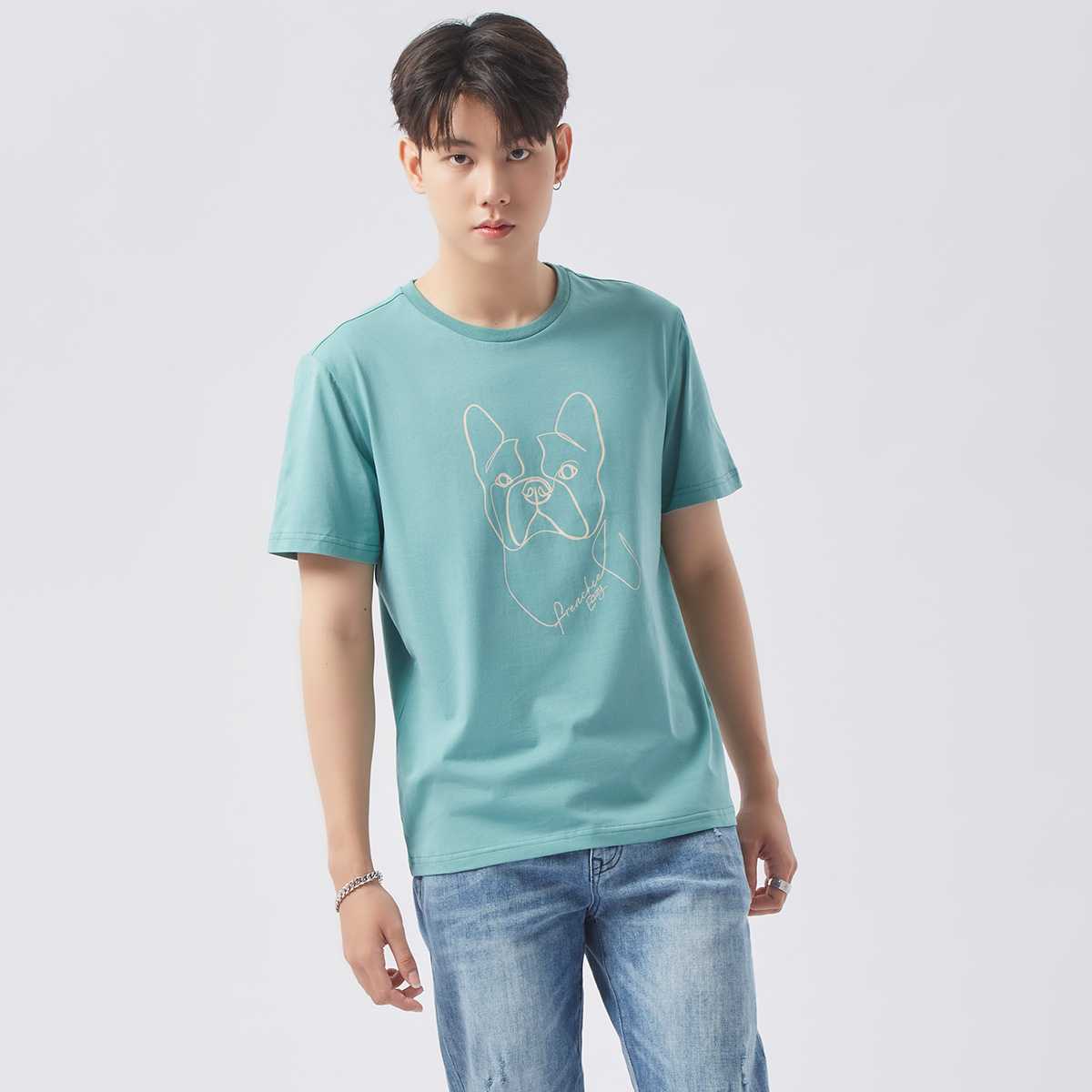 เสื้อทีเชิ้ตลายเฟรนช์ชี่ | Frenchie Eazy Tee Shirt | 03999