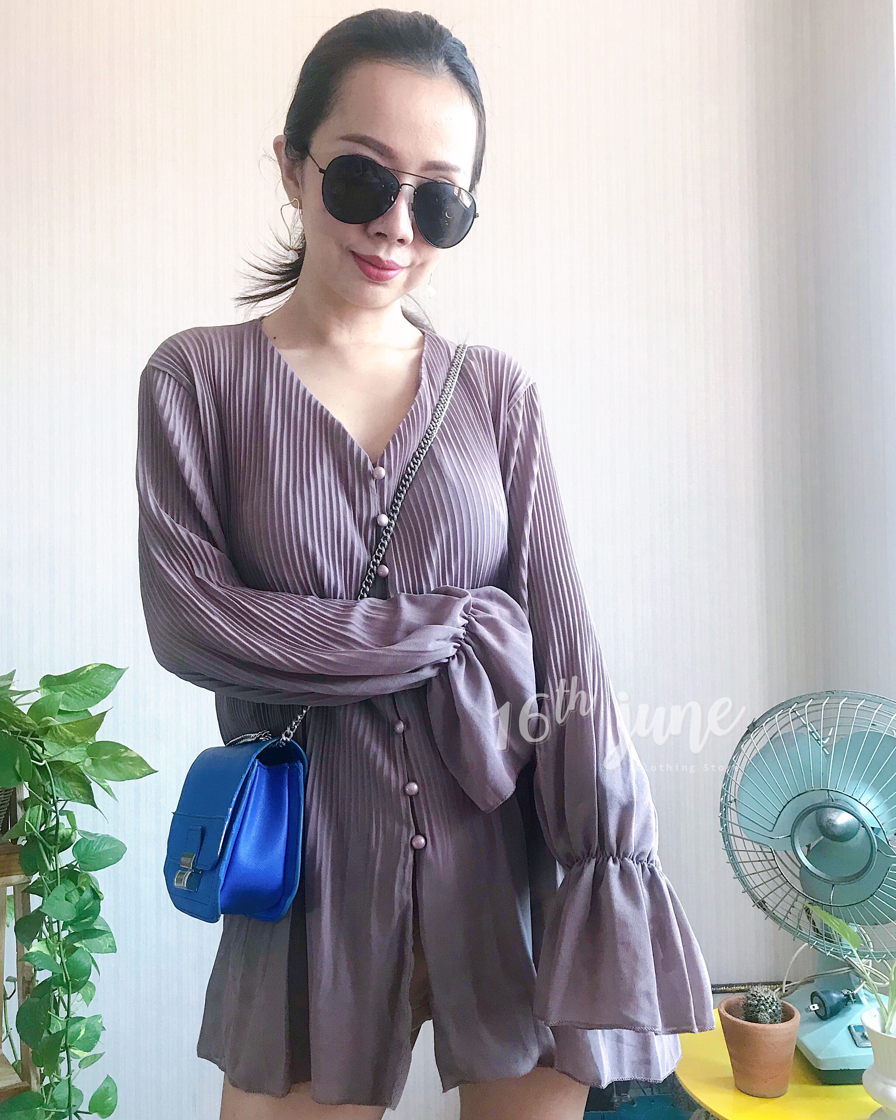 เสื้อเชิ๊ตพลีท oversize