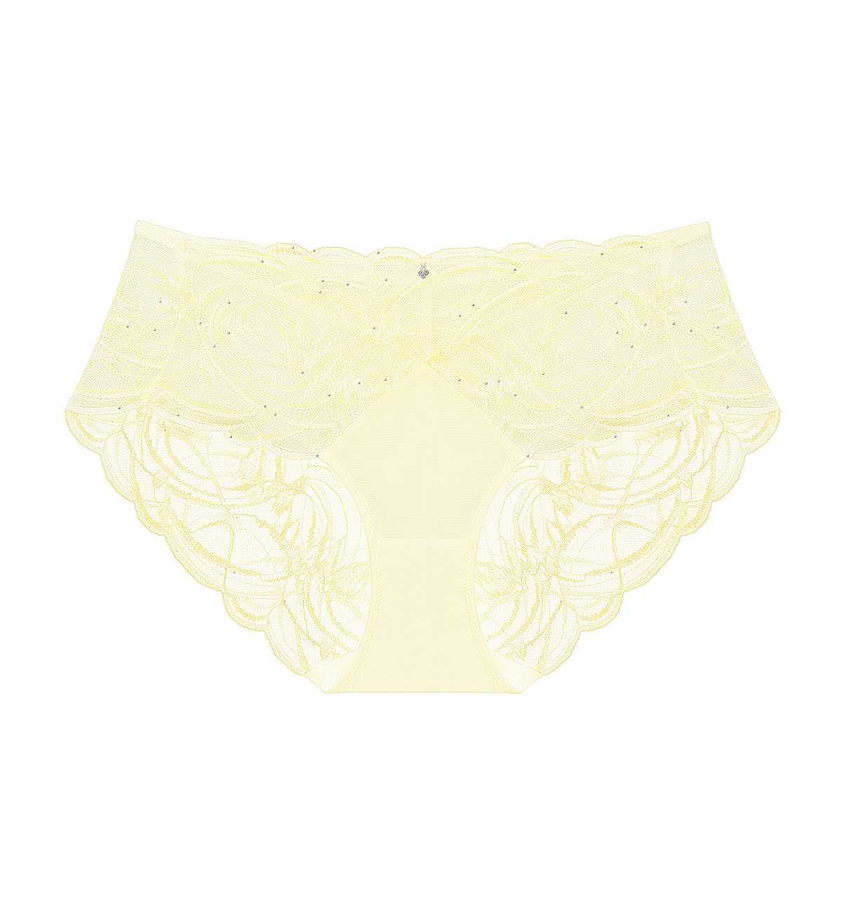 NEW Triumph 10221692 Premium Shimmer Lace Hipster-R 00GT กางเกงชั้นในรูปแบบฮิปสเตอร์ สีเหลือง