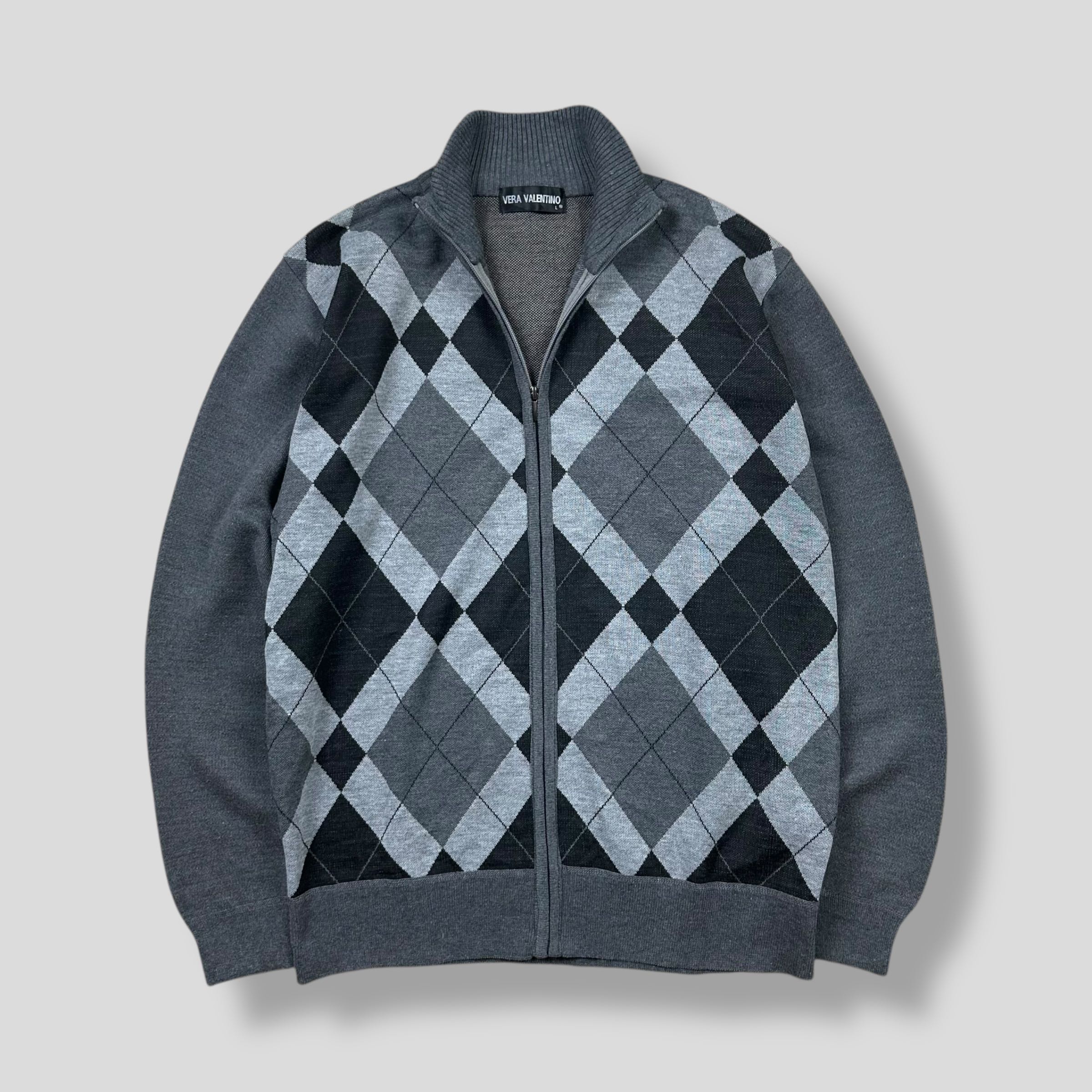 VERA VALENTINO KNIT FULL ZIP SWEATSHIRT 