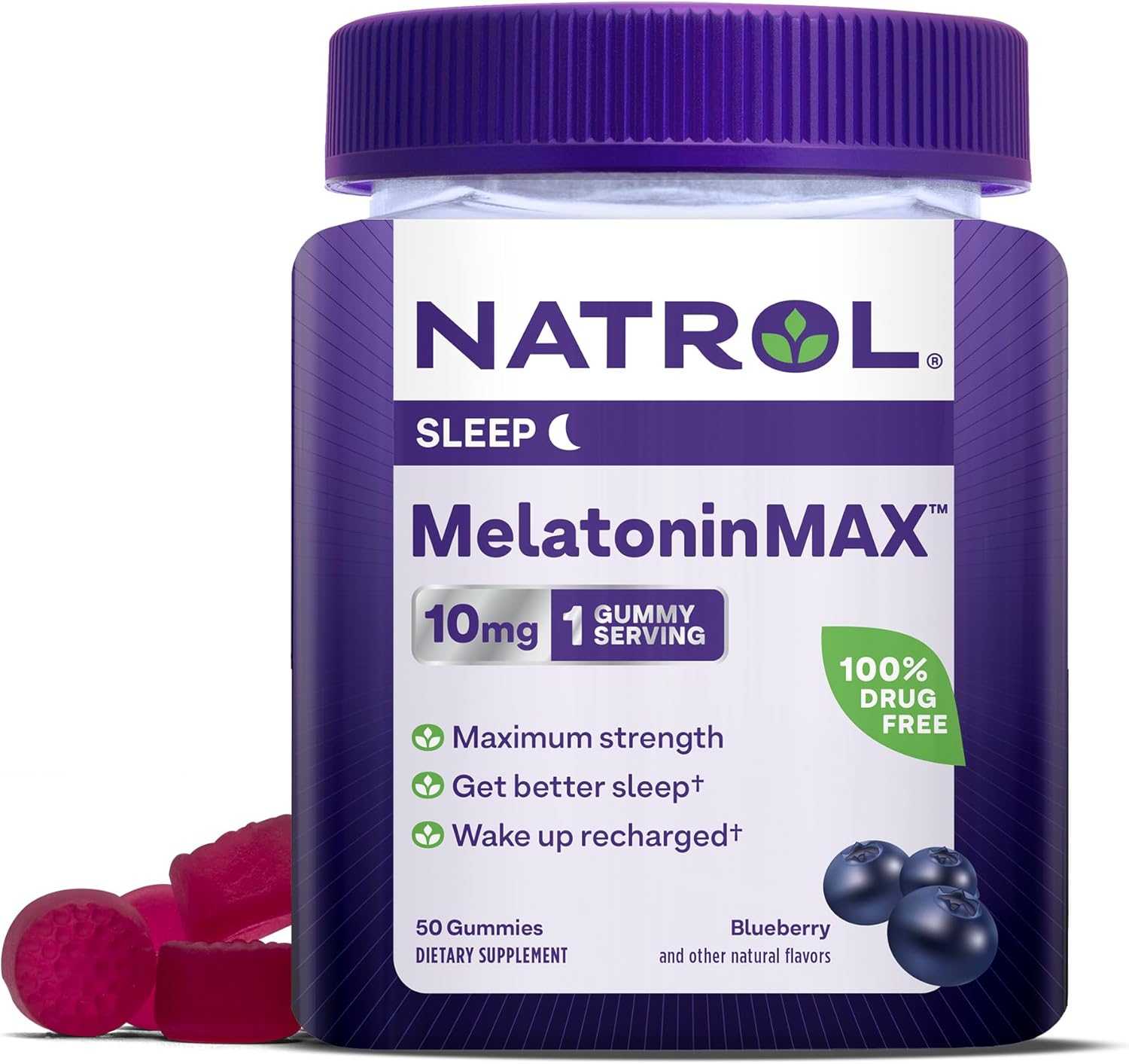 Natrol mela tonin sleep max 10 mg 50 gummi