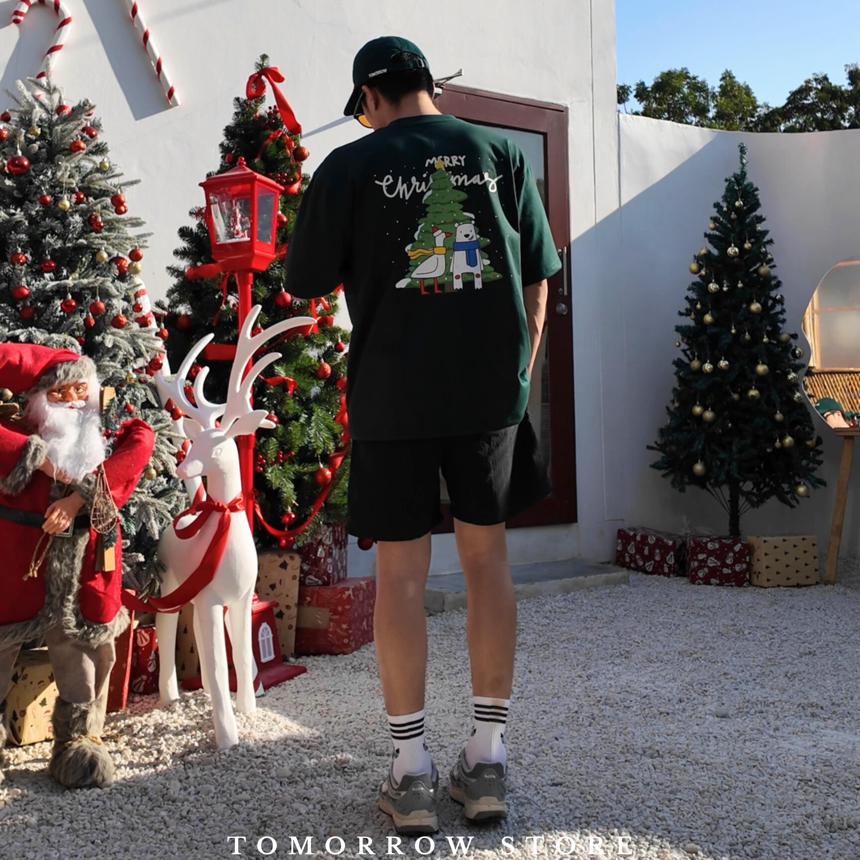 TOMORROW- เสื้อOVERSIZE/C20-Christmas Duck and Bear