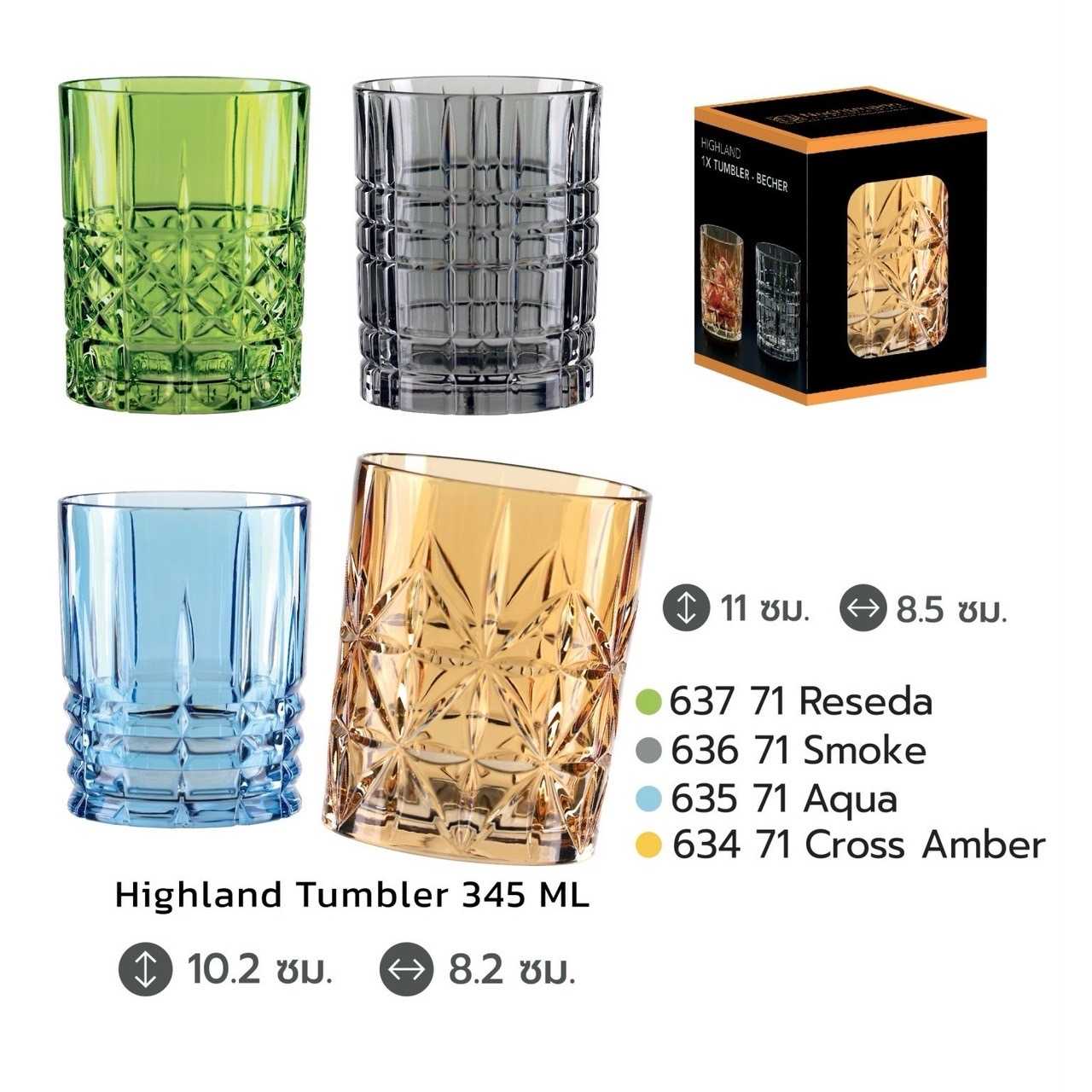 แก้วน้ำ Highland 345 ml