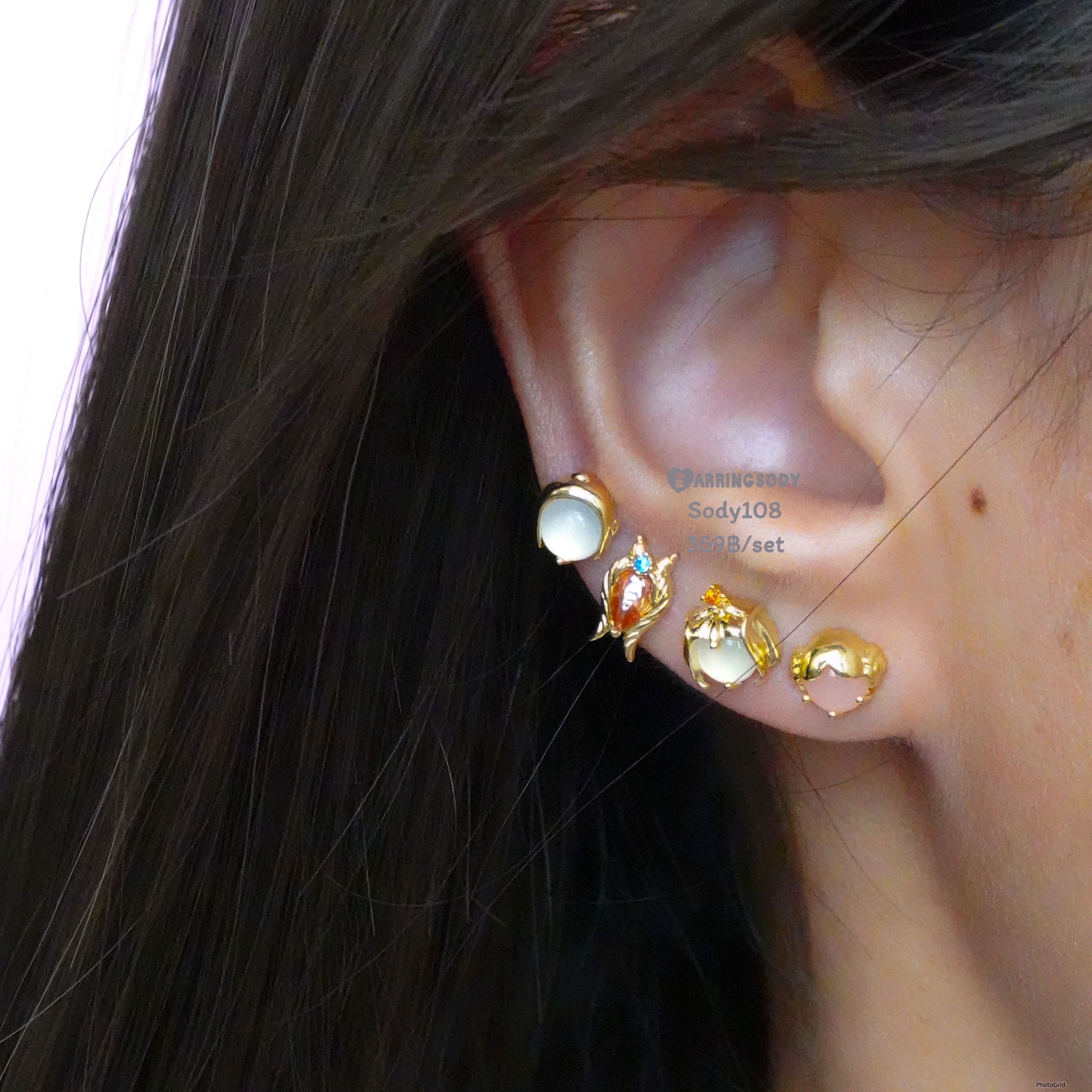 Sody108 Fairytales collection ต่างหูเซต4ชิ้น ต่างหูเงิน925