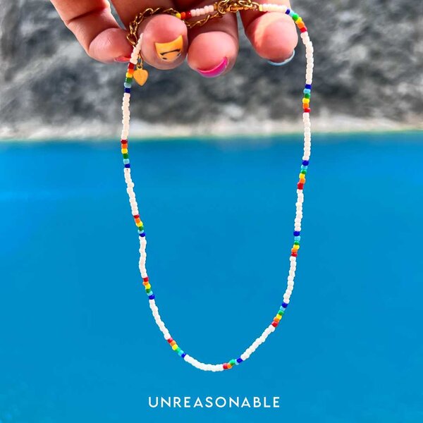 สร้อยคอลูกปัด ขาว UA0870-01 Unreasonable Accessories