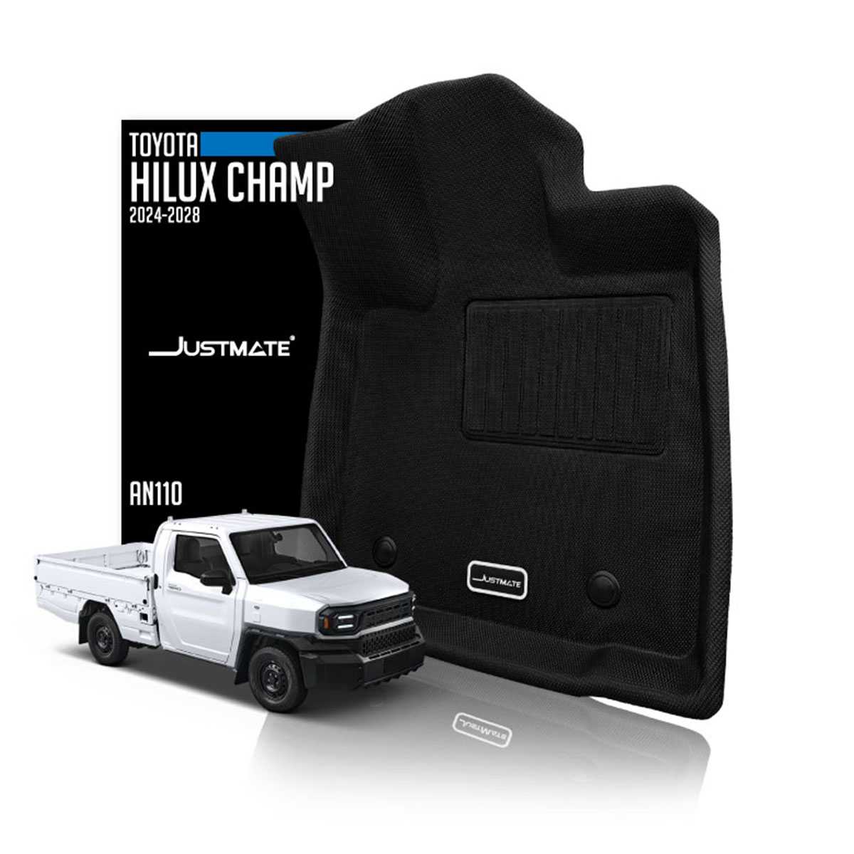 [JUSTMATE] TOYOTA พรมปูพื้นรถยนต์ HILUX CHAMP AN110  2024 - 2028