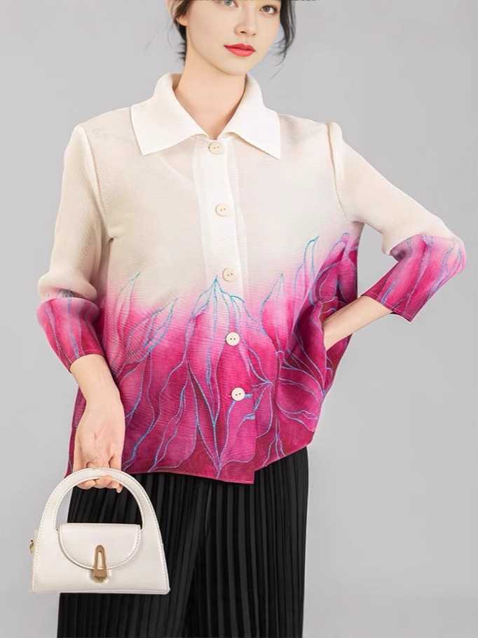 Pleatbynisa เสื้ออัดพลีท A721 เนื้อผ้าPolyester100%