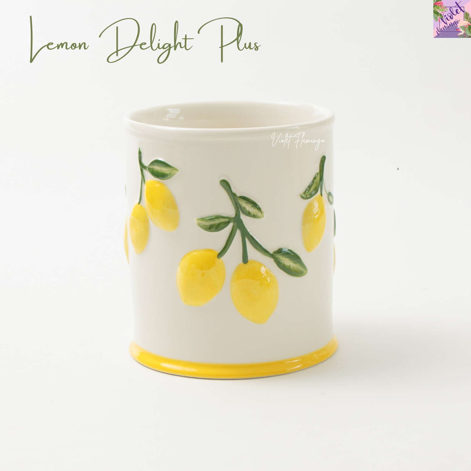 Lemon Delight Plus - Utensil Holder/ Sealed Jar