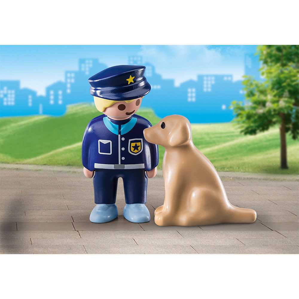 Playmobil 70408 1.2.3 Police Officer with Dog 123 เจ้าหน้าที่ตำรวจพร้อมสุนัข