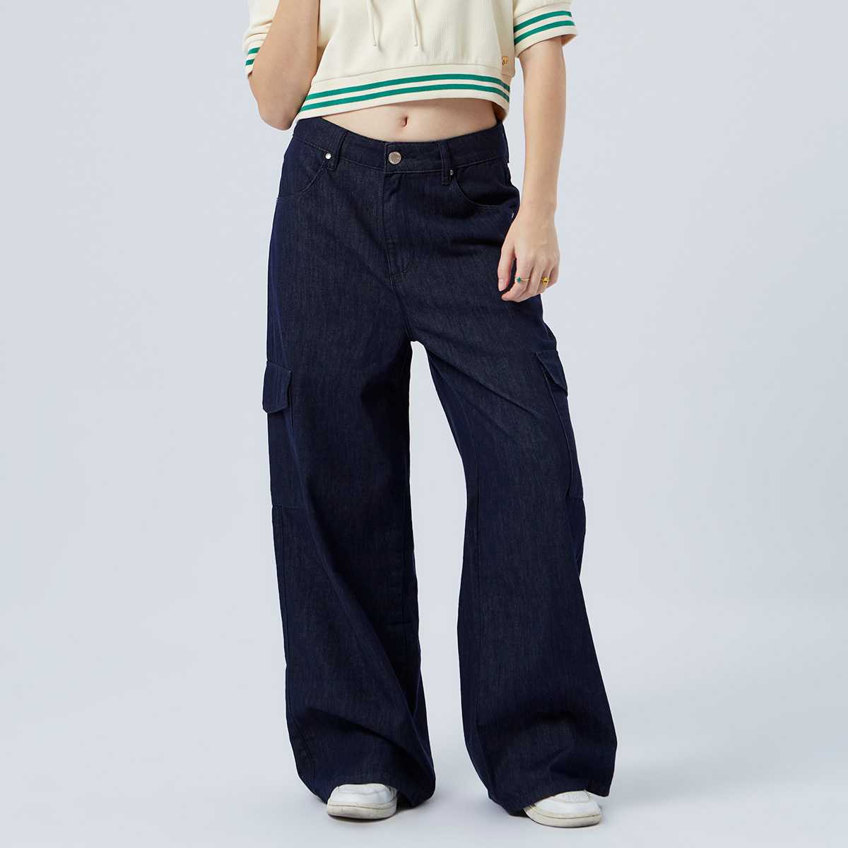 กางเกงยีนส์ทรงคาร์โก้ | Denim Cargo Jeans | 06221