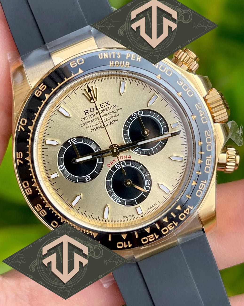 Rolex Daytona 126518LN ( Super Clone 4131 ) Yellow Gold Dial 40mm. Clean