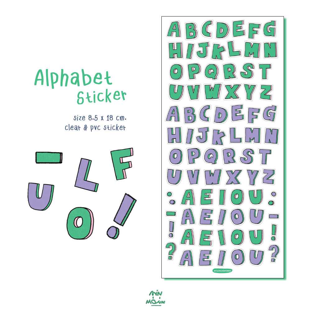 Sticker - ALPHABET G&V