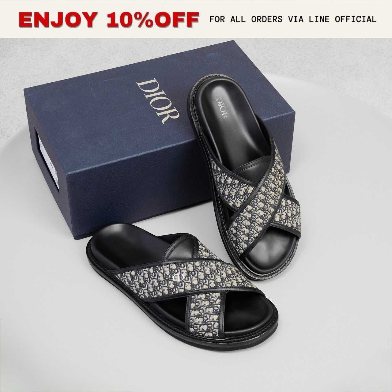 📍LIKE NEW📍DIOR Aqua Sandals สี Black And Beige | Shoes