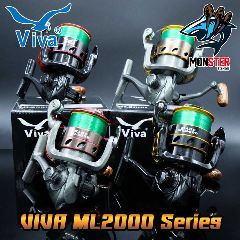 รอกตกปลา รอกสปินนิ่ง VIVA รุ่น ML2000 Series (BLACK GOLD , GREY GOLD , GREY RED , BLACK RED)