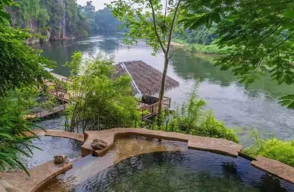 Hintok River Camp Kanchanaburi กาญจนบุรี ห้อง Superior Tented Camp ห้องน้ำในตัว