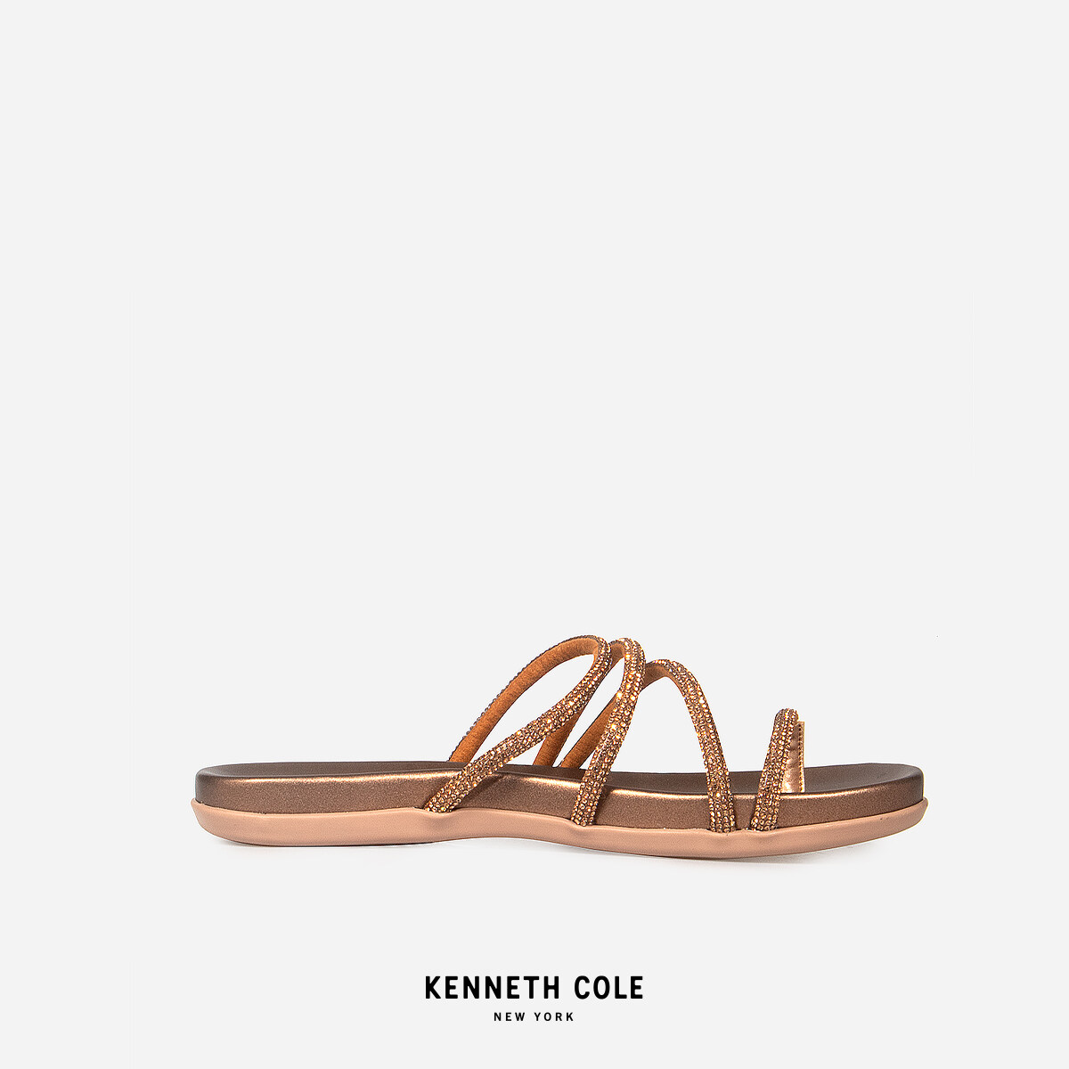 KENNETH COLE รองเท้าแตะผู้หญิง รุ่น IVY TOE LOOP COPPER สีน้ำตาลอ่อน ( SAN - RF93039SY-221 )