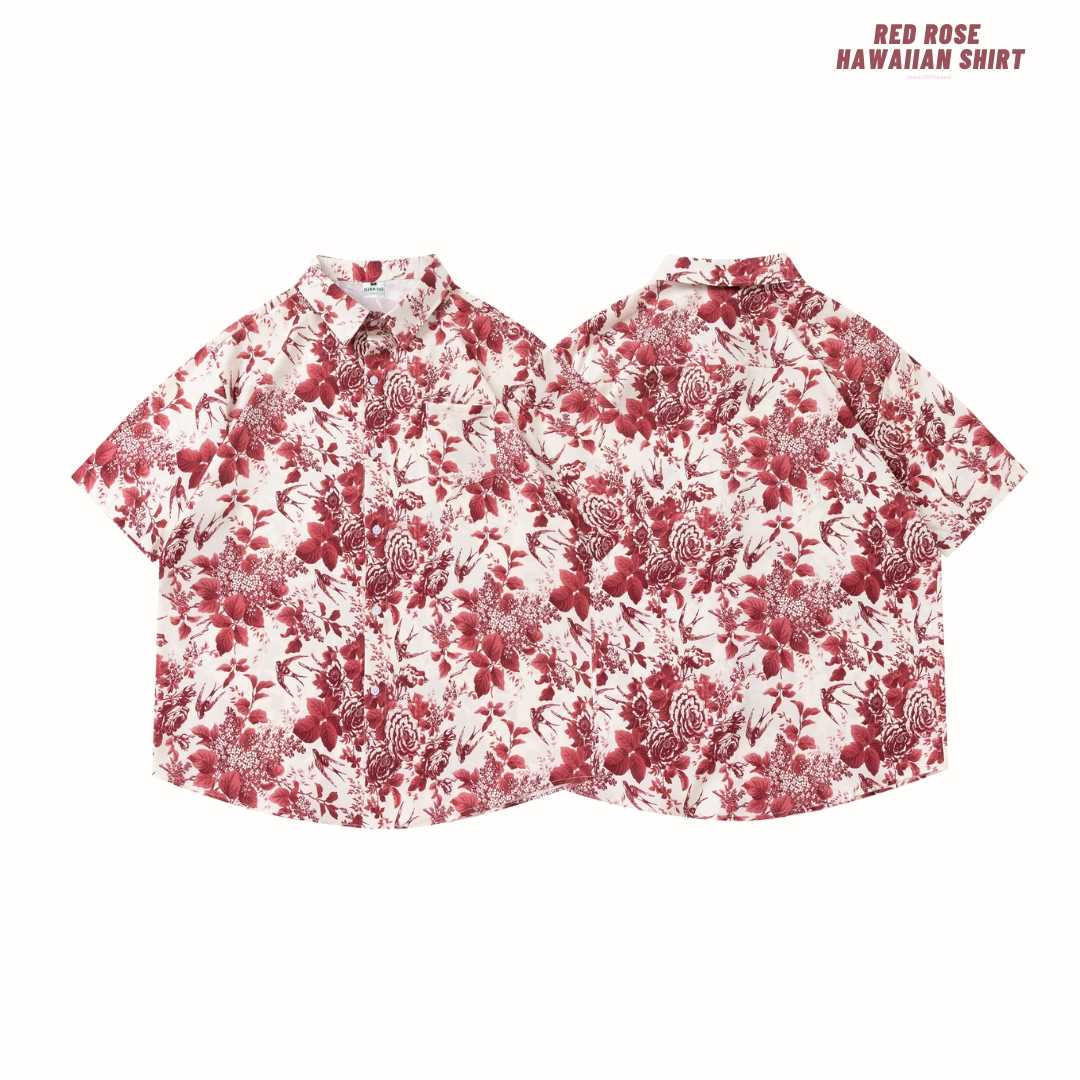 Jeera168 | Red Rose Hawaiian Shirt (พรีออเดอร์)